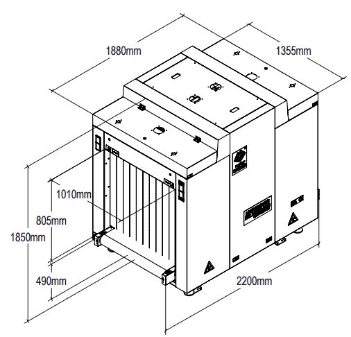 Máy phát hiện an toàn công cộng X-Ray UNX10080-EX trực tuyến 1 Máy phát hiện an toàn công cộng X-Ray UNX10080-EX trực tuyến