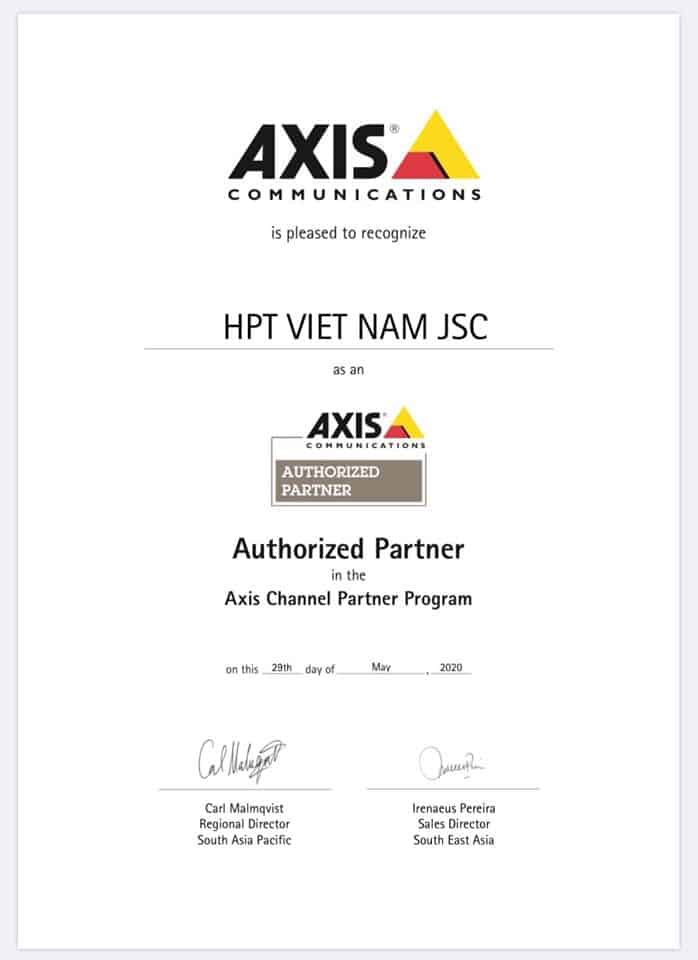 HPT Việt Nam đối tác ủy quyền chính thức của AXIS tại Việt Nam