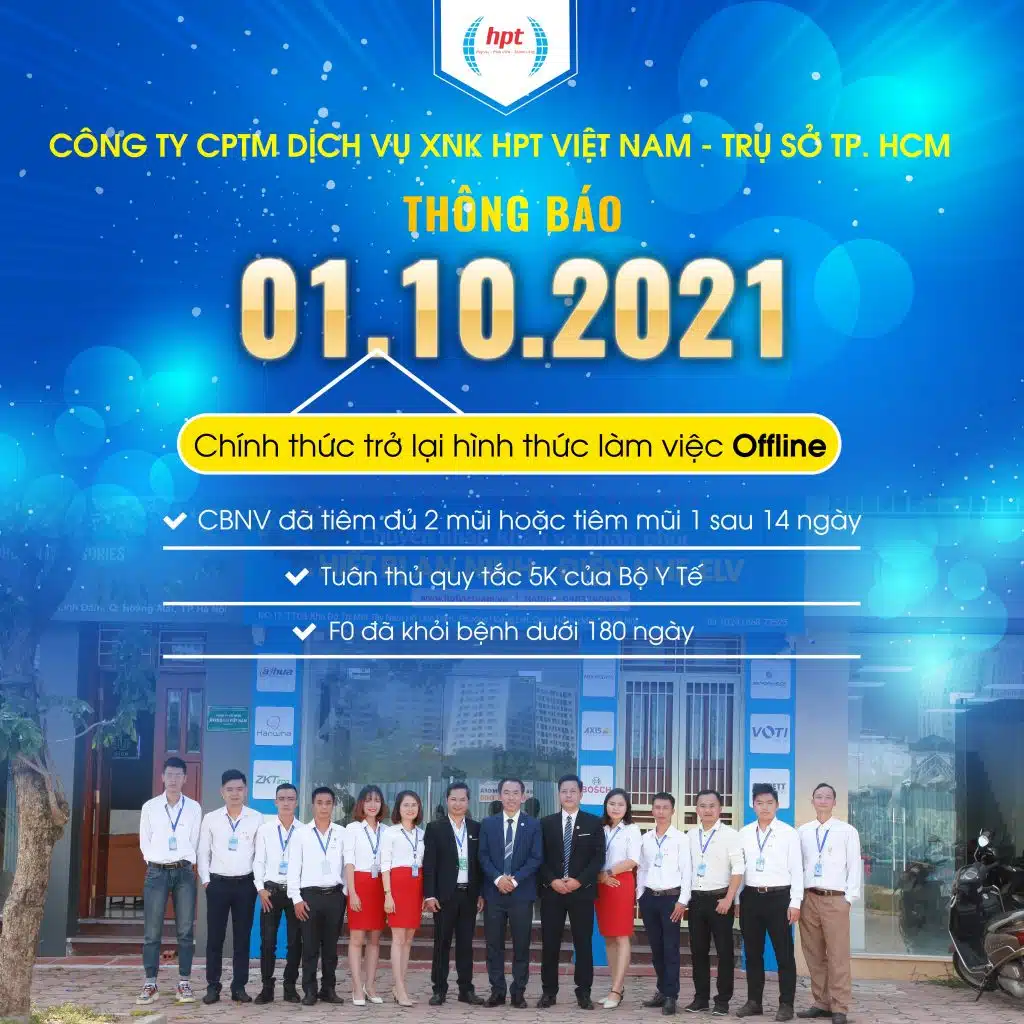 Thông báo chính thức trở lại hình thức làm việc offline từ 1/10/2021
