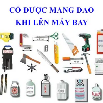 Có được mang dao trong hành lý ký gửi không?