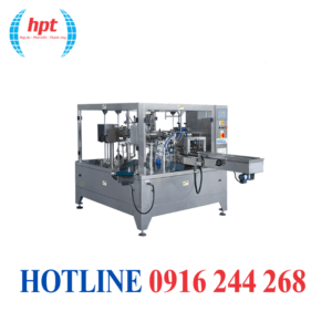 Máy đóng gói túi rời trạm xoay hút chân không tự động JR10S-130V