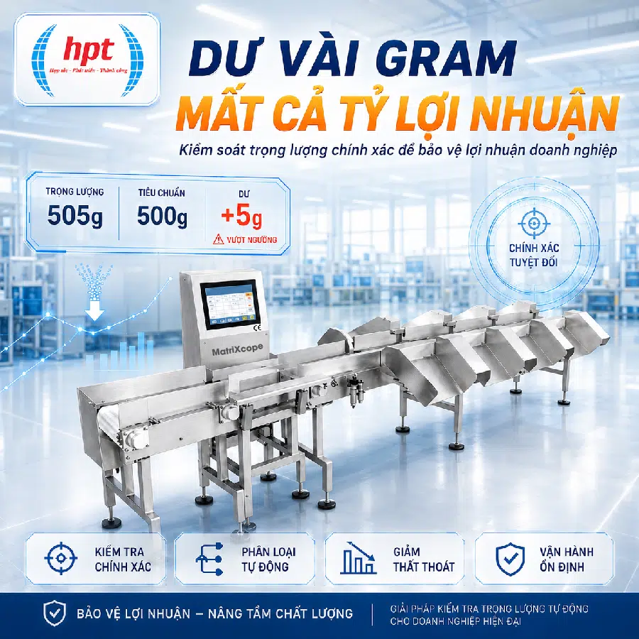 Dư Vài Gram, Mất Cả Tỷ Lợi Nhuận: Thách Thức Định Lượng Của Nhà Máy Và Giải Pháp Cân Phân Loại Tự Động