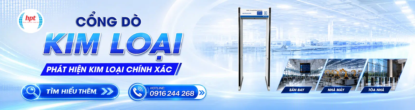 Cổng Dò Kim Loại Banner