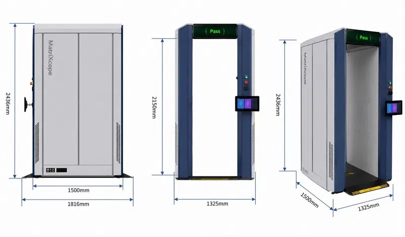 Thông số kỹ thuật về máy quét cơ thể sóng milimét MatriXcope MTC-BS803XPRO Thông số kỹ thuật về máy quét cơ thể sóng milimét MatriXcope MTC-BS803XPRO
